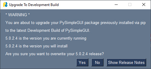 upgrade confirm